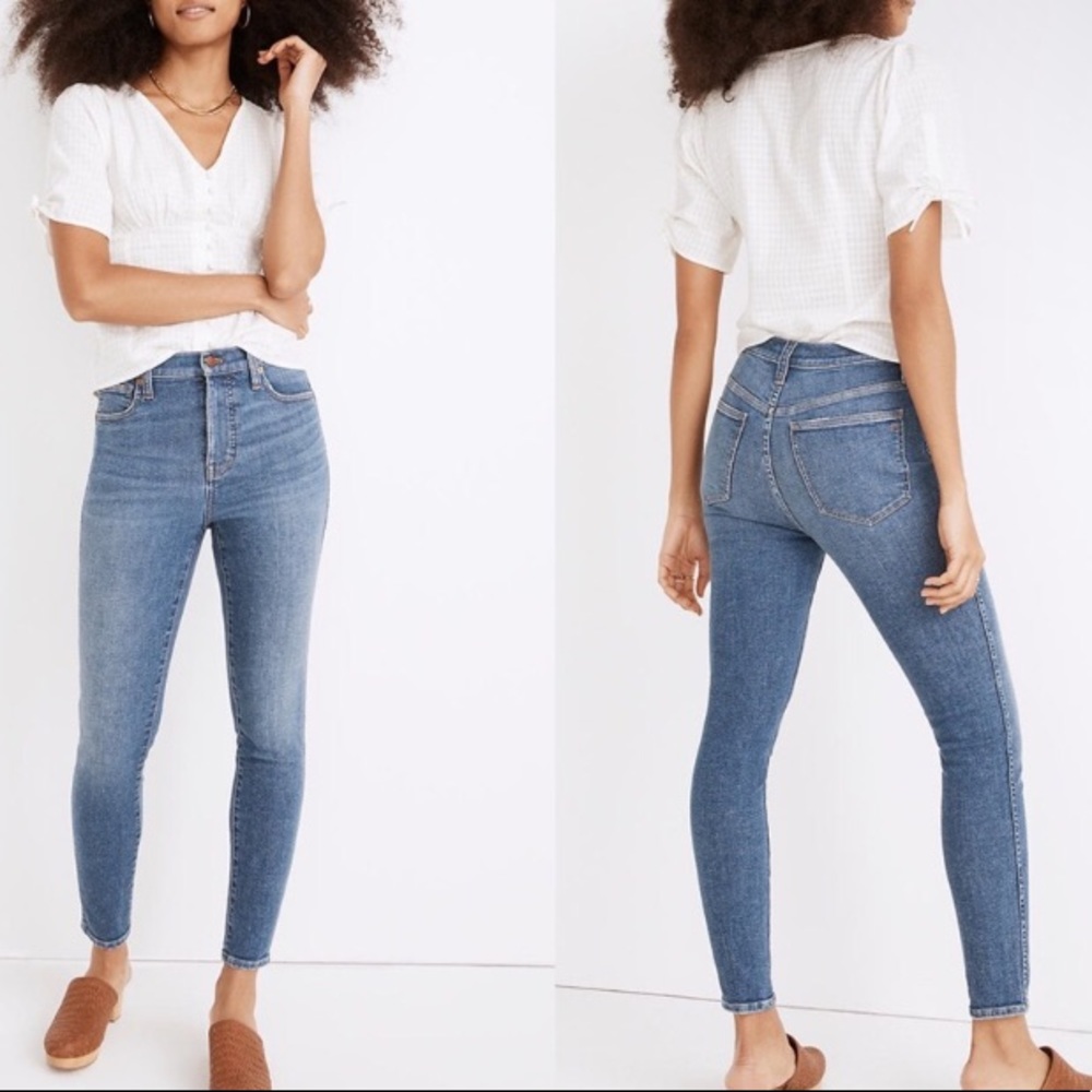 Madewell 10” High Rise Skinny Crop Jeans Bradfield Wash